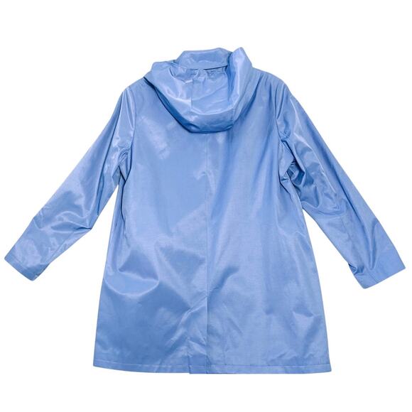Lauren Ralph Lauren Women Raincoat NWT Size XL Detach Hood French Blue Spring - Picture 3 of 16